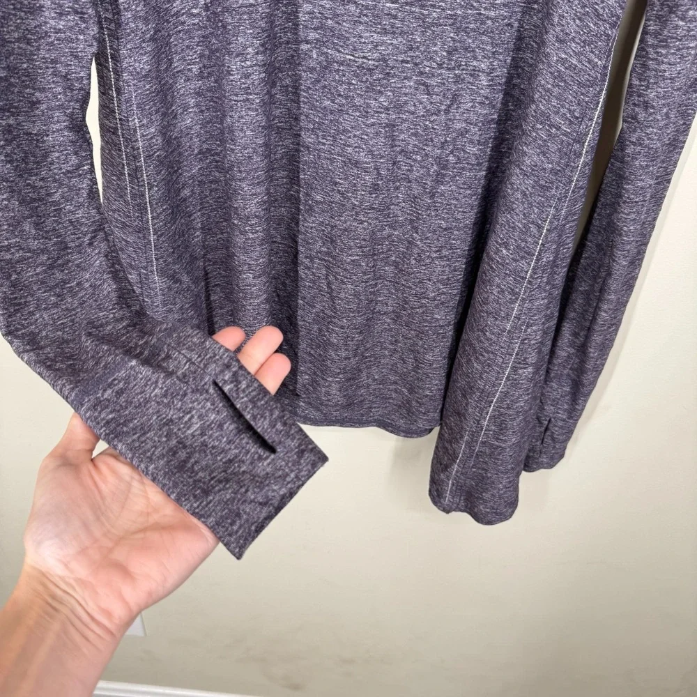 Lululemon Womens Size 6 Medium Rehearsal Long Sleeve Heathered Purple Swan Exc